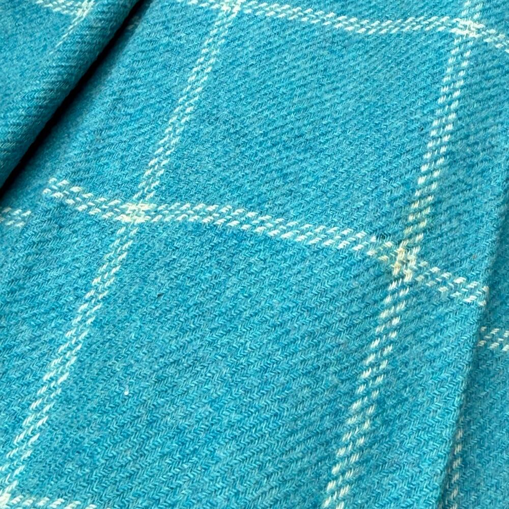 Vintage 60s Burberrys Burberry Blue Plaid Wool Pleated Midi Skirt Size XS AS IS - Picture 5 of 8